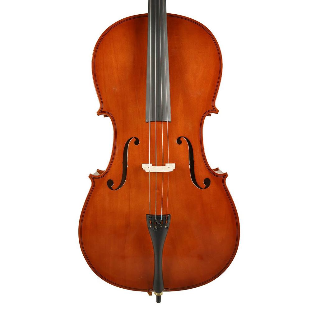 [LC-1044] Leonardo - cello outfit 4/4, laminated, nitro varnish, blackened hardwood fittings, bag and bow